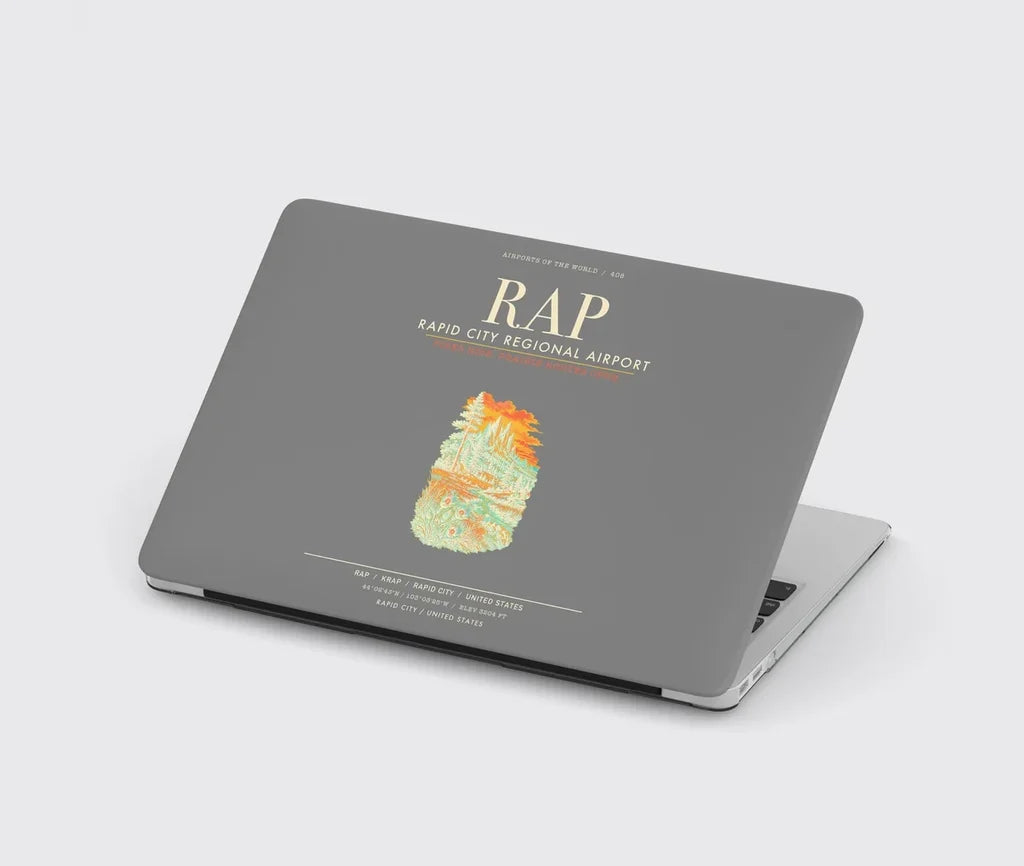 Rapid City Regional Airport (RAP) design on gray MacBook case