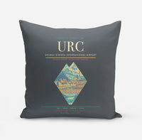 Thumbnail for Urumqi Diwopu International Airport (URC) design on gray pillow