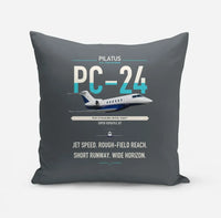 Thumbnail for Pilatus PC-24 design on gray pillow