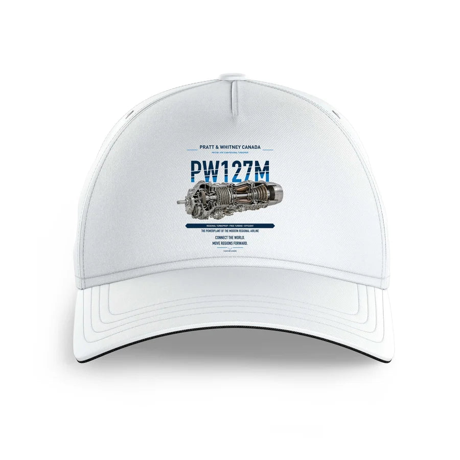 PW127M design on white printed hat