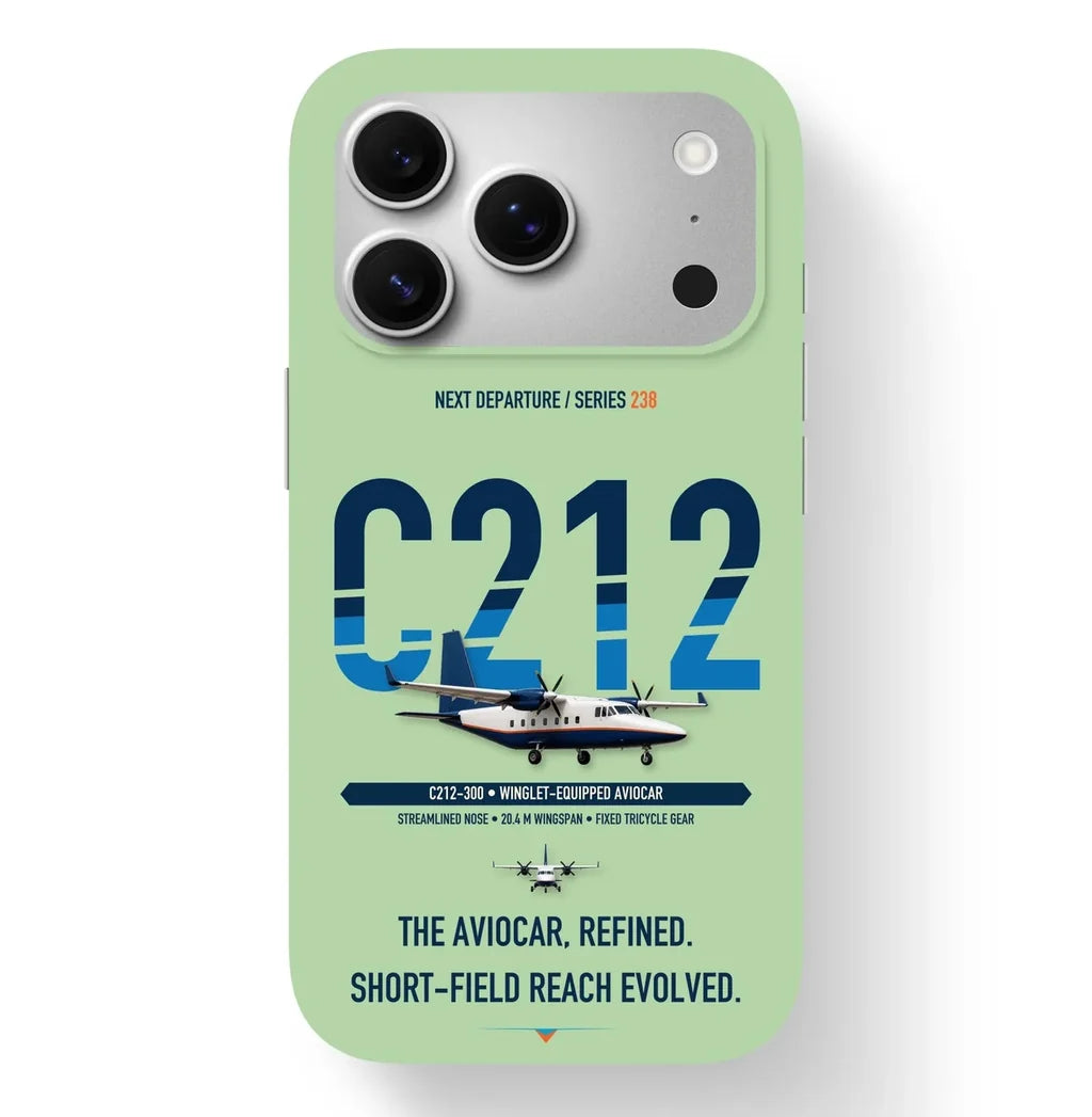 CASA C-212-300 Aviocar Case design on light green iphone case
