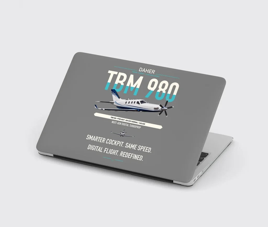 Daher TBM 980 design on gray MacBook case