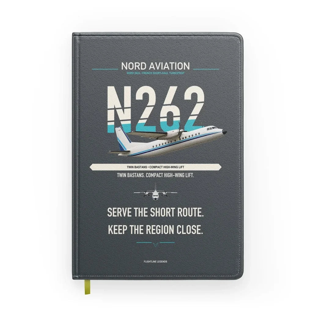 Nord 262A design on gray notebook