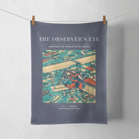 Thumbnail for VINTAGE G4008 - The Observer's Eye - Designed Towels design on navyblue