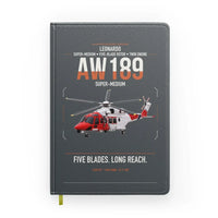 Thumbnail for Leonardo AW189 design on gray notebook