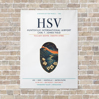 Thumbnail for Huntsville International Airport HSV vertical canvas print - no frame - white background