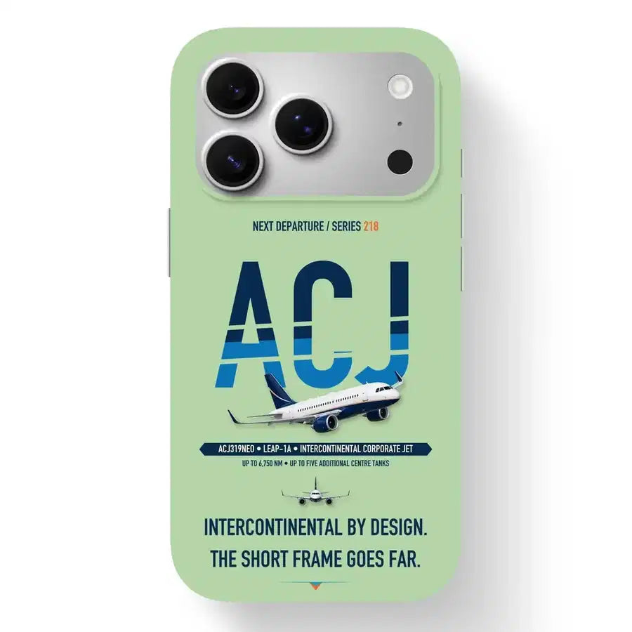 Airbus ACJ319neo Case design on light green iphone case
