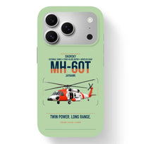 Thumbnail for Sikorsky MH-60T Jayhawk design on light green magsafe iphone case, for iPhone 17 Pro