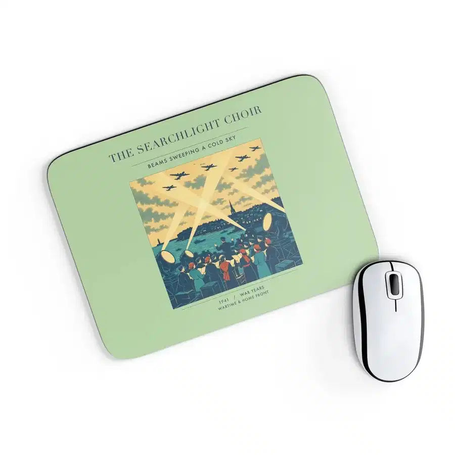 VINTAGE G4504 - The Searchlight Choir - Designed Mouse Pads design on lightgreen rectangle