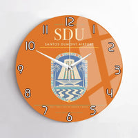 Thumbnail for Santos Dumont Airport (SDU) design on orange no frame wall clock