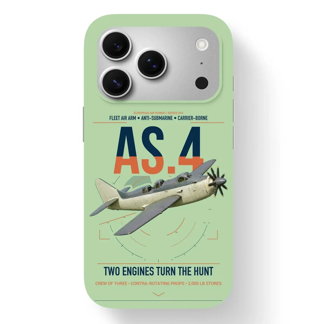 Fairey Gannet AS.4 design on light green magsafe iphone case, for iPhone 17 Pro