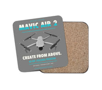 Thumbnail for DJI Mavic Air 2 design on gray 1 piece coaster