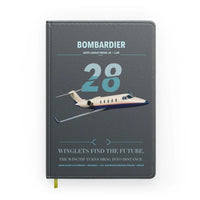 Thumbnail for Bombardier Learjet 28 design on gray notebook
