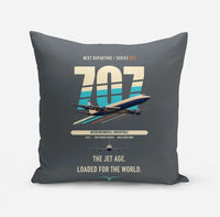 Thumbnail for Boeing 707-320C design on gray pillow