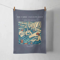 Thumbnail for VINTAGE G4168 - The Fabric And Dope Shop - Designed Towels design on navyblue