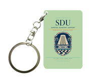 Thumbnail for Santos Dumont Airport SDU Key Chain design on light green key chain