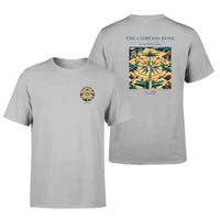 Thumbnail for VINTAGE G4139 - The Compass Rose - Double-Side T-Shirt design on lightgray double side t shirt