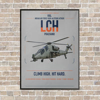 Thumbnail for HAL LCH Prachand vertical canvas print - framed - light gray background