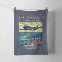 Thumbnail for VINTAGE G4152 - The River Of Lights - Designed Towels design on navyblue
