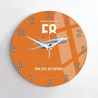 Thumbnail for Gloster Meteor F8 design on orange no frame wall clock