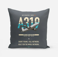 Thumbnail for Airbus A319ceo design on gray pillow