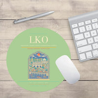 Thumbnail for Chaudhary Charan Singh International Airport LKO Mouse-Pad Round - Light Green
