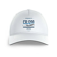Thumbnail for Bombardier CRJ200 design on white printed hat