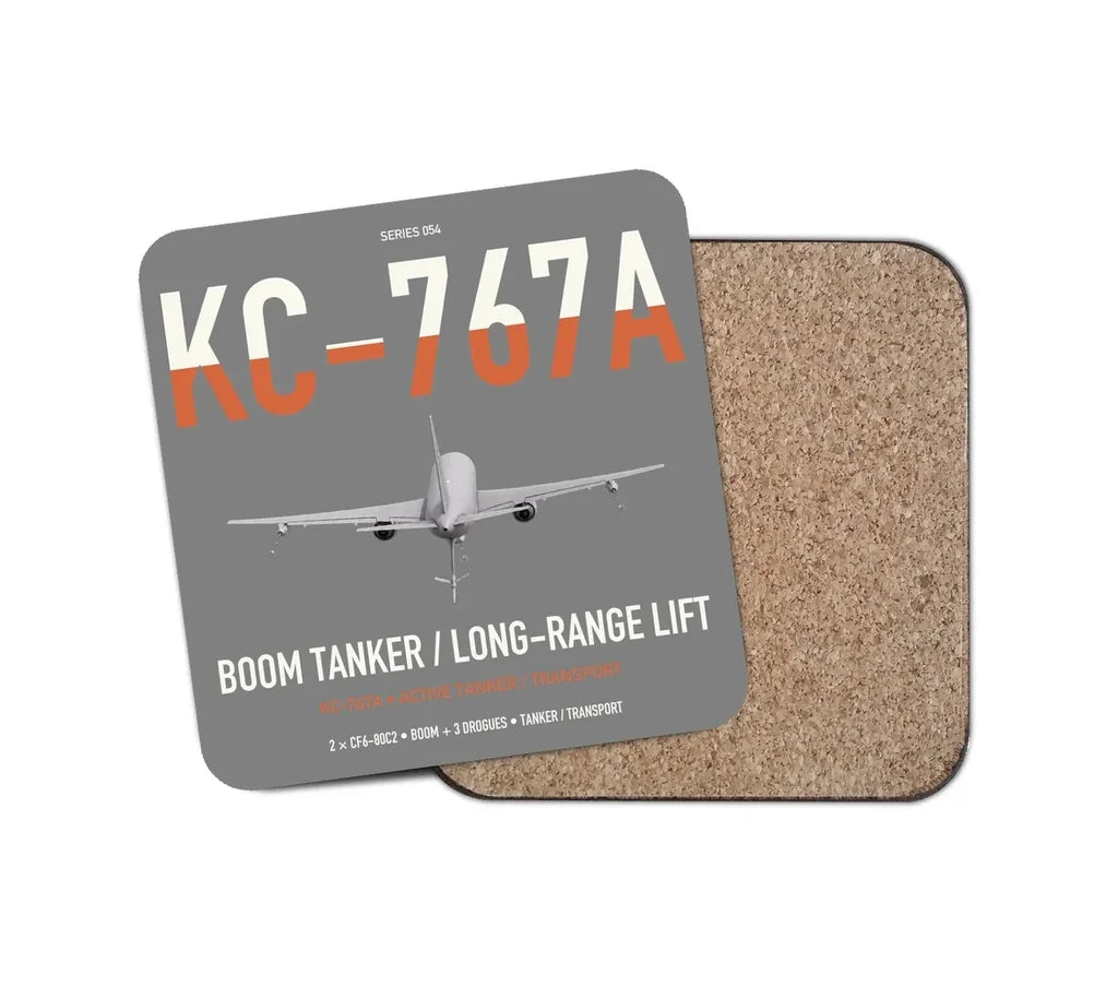 Boeing KC-767A design on gray 1 piece coaster