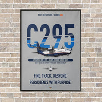 Thumbnail for Airbus C295 Armed ISR vertical canvas print - framed - light gray background