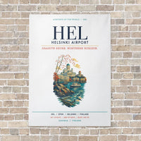 Thumbnail for Helsinki Airport HEL vertical canvas print - no frame - white background