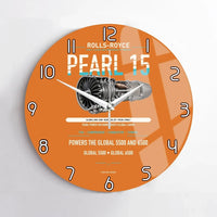 Thumbnail for PEARL 15 design on orange no frame wall clock