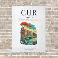 Thumbnail for Curaçao International Airport CUR vertical canvas print - no frame - white background