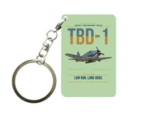 Thumbnail for TBD-1 Devastator design on light green designed key chain, double-side print