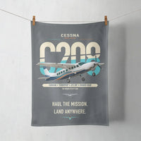 Thumbnail for Cessna 208 Caravan design on gray towel