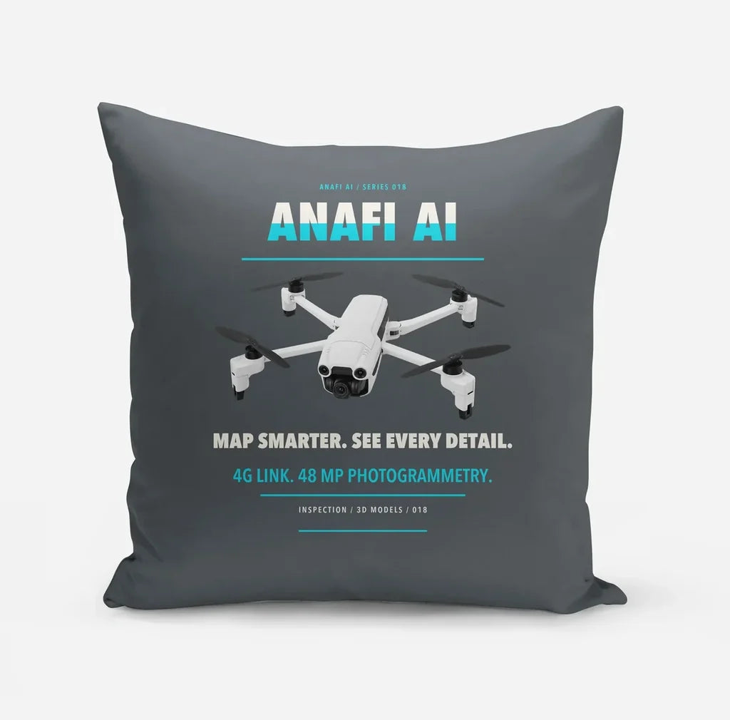 Parrot ANAFI Ai design on gray pillow