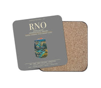 Thumbnail for Reno-Tahoe International Airport (RNO) design on gray 1 piece coaster