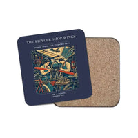 Thumbnail for The Bicycle Shop Wings - Designed Coasters design on navy blue 1-piece