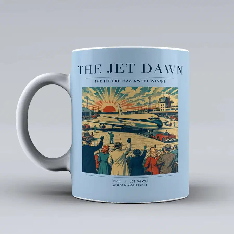 VINTAGE G4113 - The Jet Dawn - Ceramic Mug design on lightblue