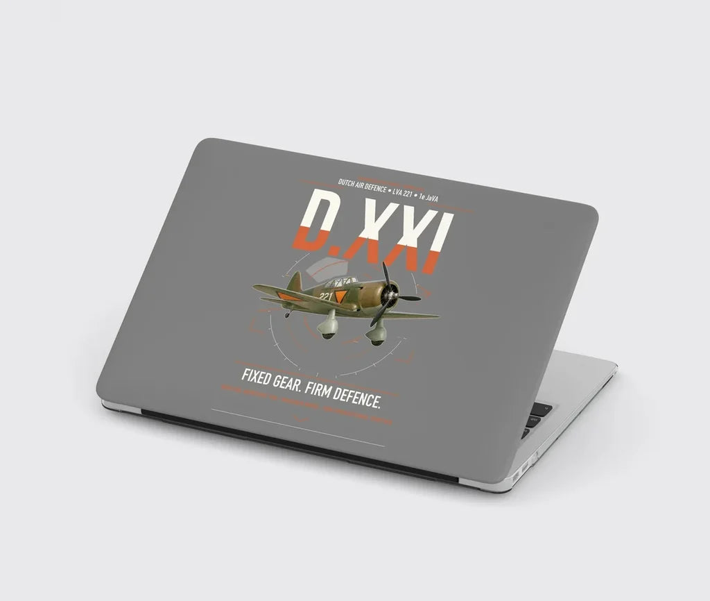 Fokker D.XXI — Dutch LVA aircraft 221 design on gray MacBook case