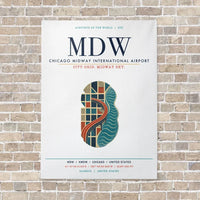 Thumbnail for Chicago Midway International Airport MDW vertical canvas print - no frame - white background