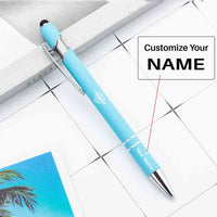 Thumbnail for Born To Fly touch pen - light blue with name
