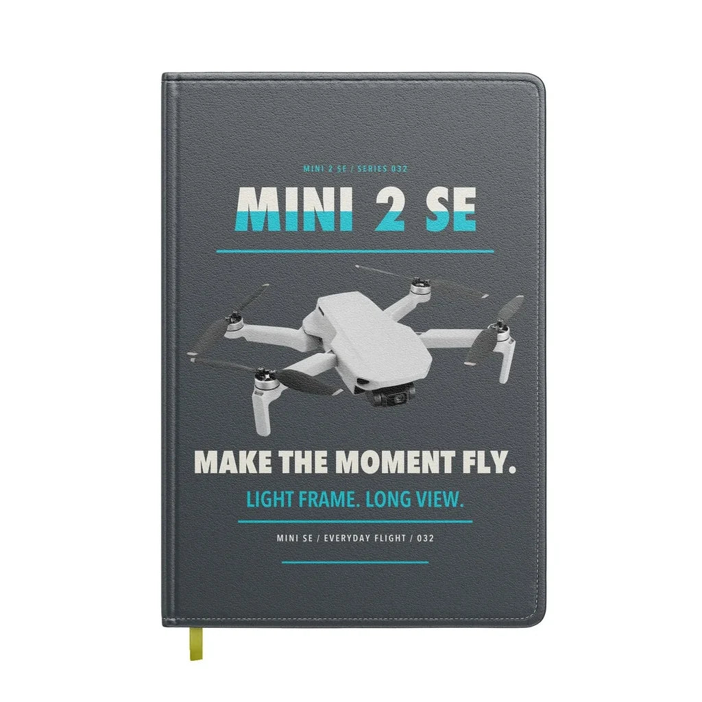 DJI Mini 2 SE design on gray notebook