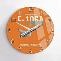Thumbnail for F-106A Delta Dart design on orange no frame wall clock