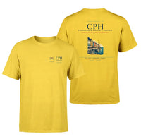 Thumbnail for Copenhagen Airport (CPH) design printed on yellow double-side t-shirt