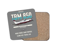 Thumbnail for Socata TBM 850 design on gray 1 piece coaster