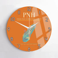 Thumbnail for Phnom Penh International Airport (PNH) design on orange no frame wall clock