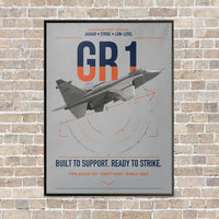 Thumbnail for SEPECAT Jaguar GR1 vertical canvas print - framed - light gray background