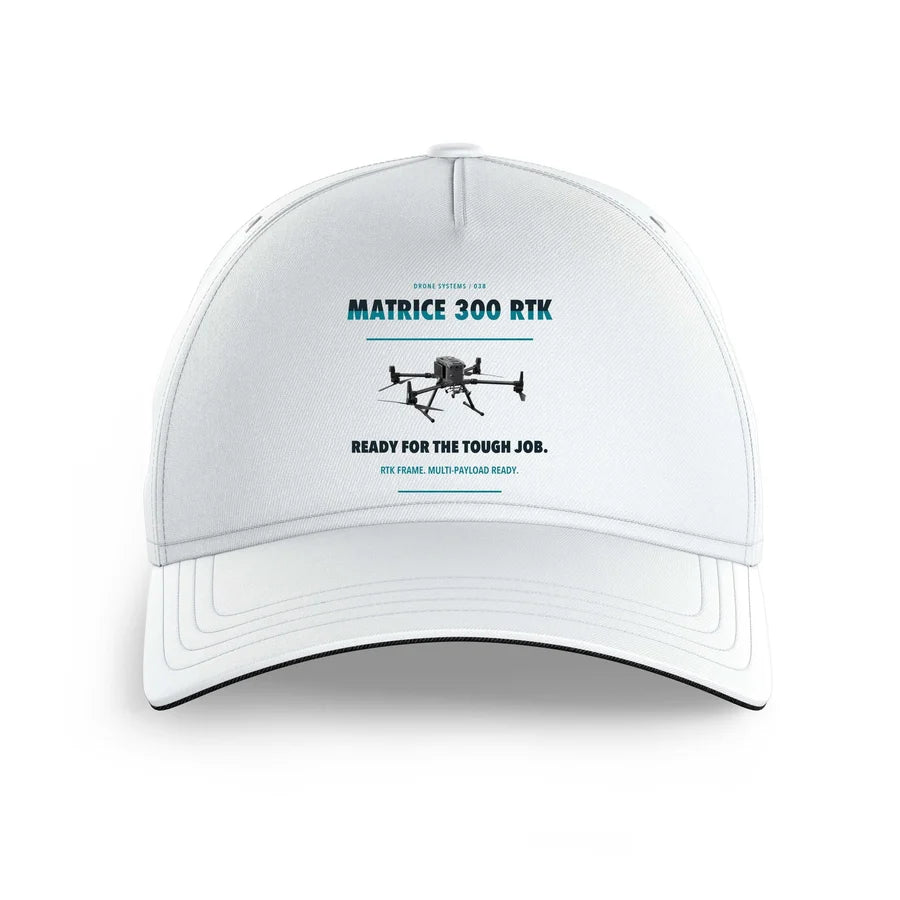 DJI Matrice 300 RTK design on white printed hat