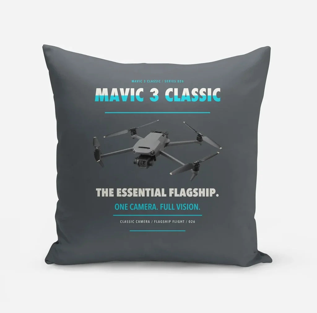 DJI Mavic 3 Classic design on gray pillow