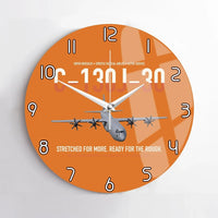Thumbnail for C-130J-30 Super Hercules design on orange no frame wall clock